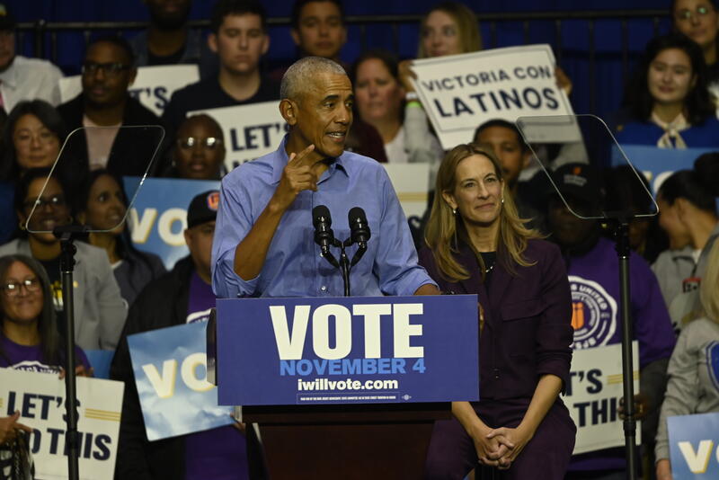 Former US President Barack Obama Attends Mike Sherrill Rally in Newark, NJ