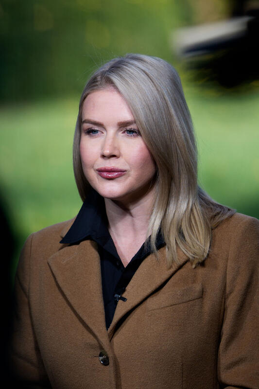 Karoline Leavitt Speaks to Media Outside White House