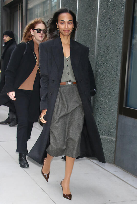 Zoe Saldana seen at Good Morning America