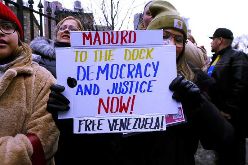 Venezuela Rally At Brooklyn Courthouse