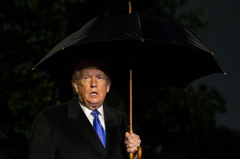 President Donald Trump Departs the White House in Washington, DC