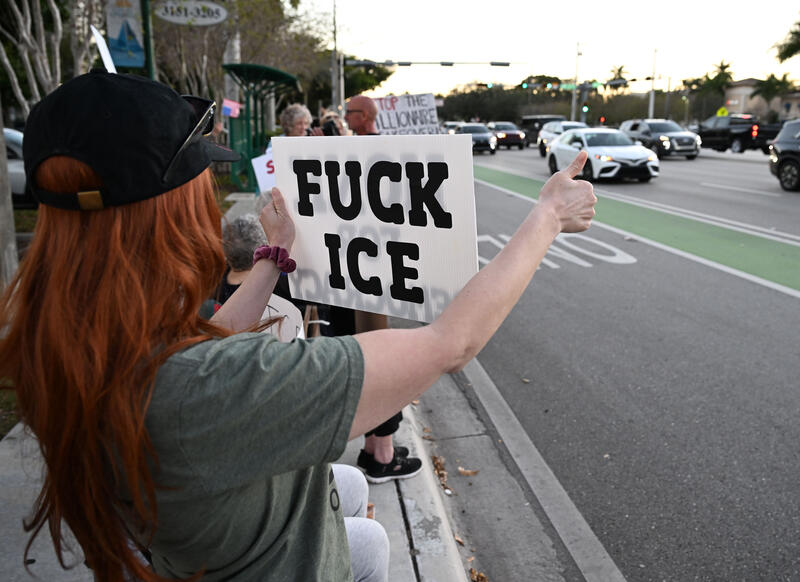 Ice Protest In Coral Springs, Forida