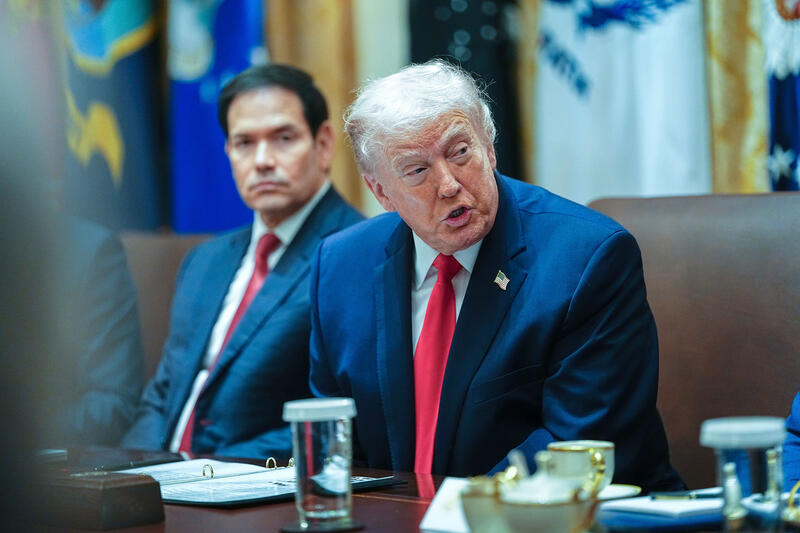 Trump Participates in a Cabinet Meeting