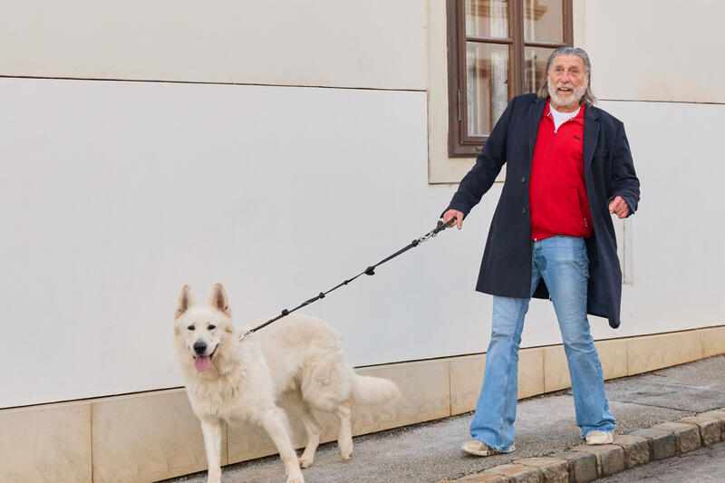 Norbert BLECHA mit Hund