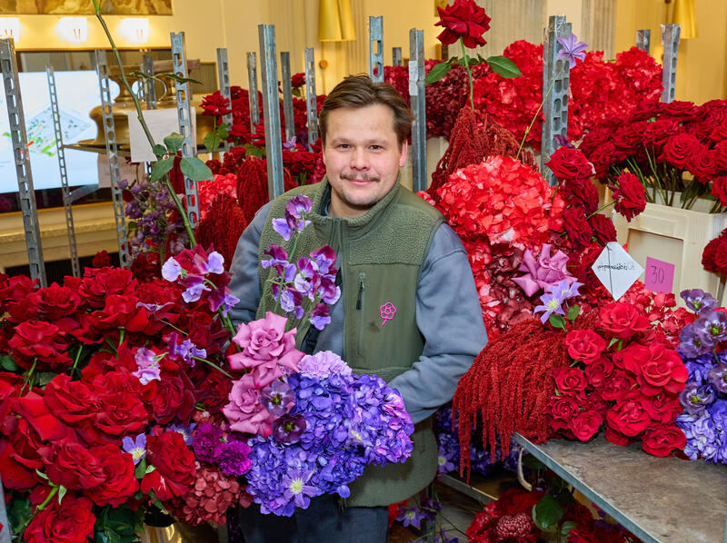 Aufbauarbeiten in der Wiener Staatsoper zum Opernball 2025