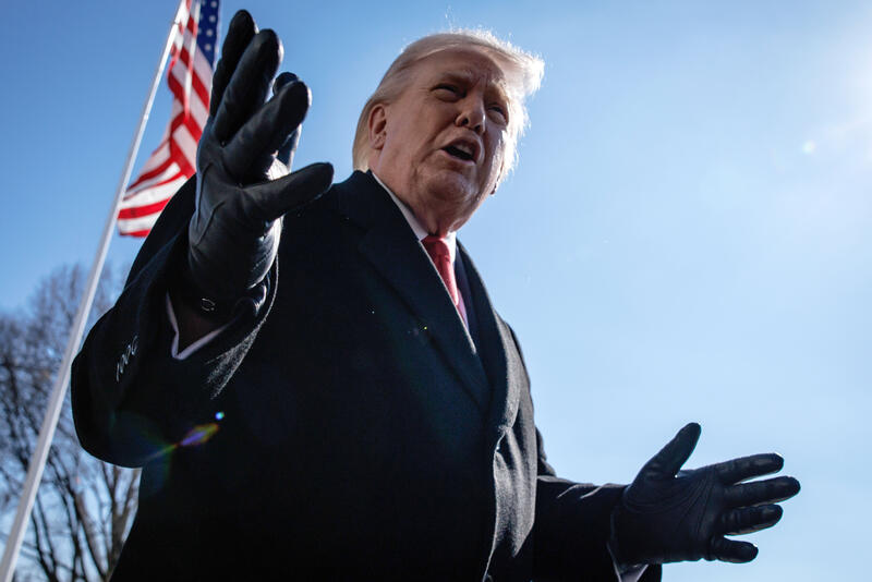 Trump and Melania Trump Depart White House