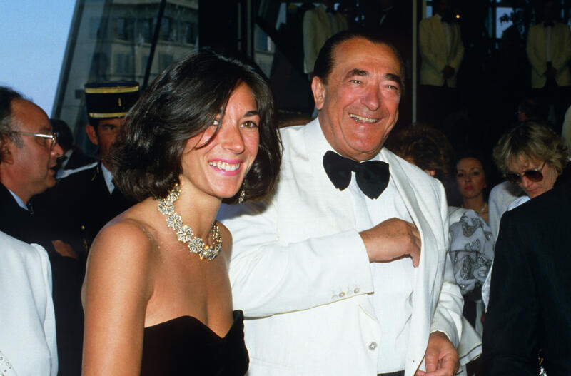 Maxwell at the Cannes Film Festival in 1987