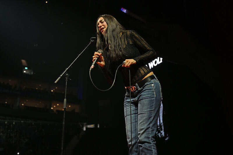 Julia Wolf performing at O2 Arena in London