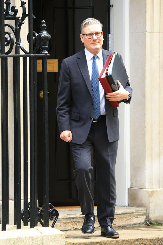 Keir Starmer Leaves Downing Street For PMQs