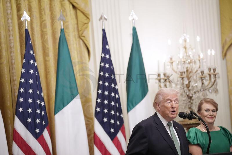 Trump Receives a Bowl of Shamrocks - Washington