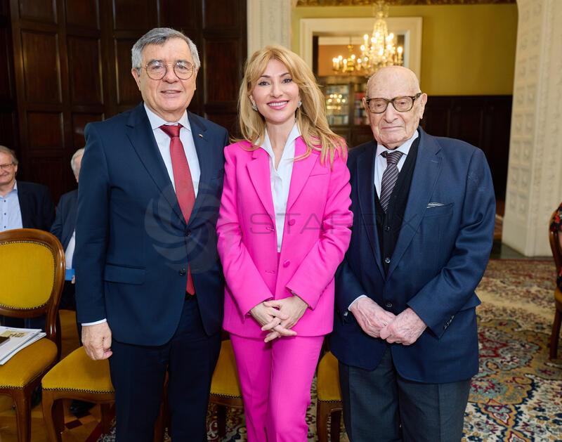 Copyright: Starpix / Alexander Tuma,  18.03.2026 Wien, Zenon KOSINIAK KAMYSZ,   Donka ANGATSCHEVA,    Theodor KANITZER,   Empfang in der polnischen Botschaft zum "Frederic Chopin Galakonzert" im Wiener Musikverein