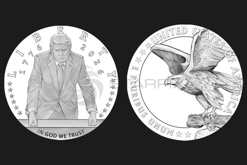 Donald Trump Gold Coin Design