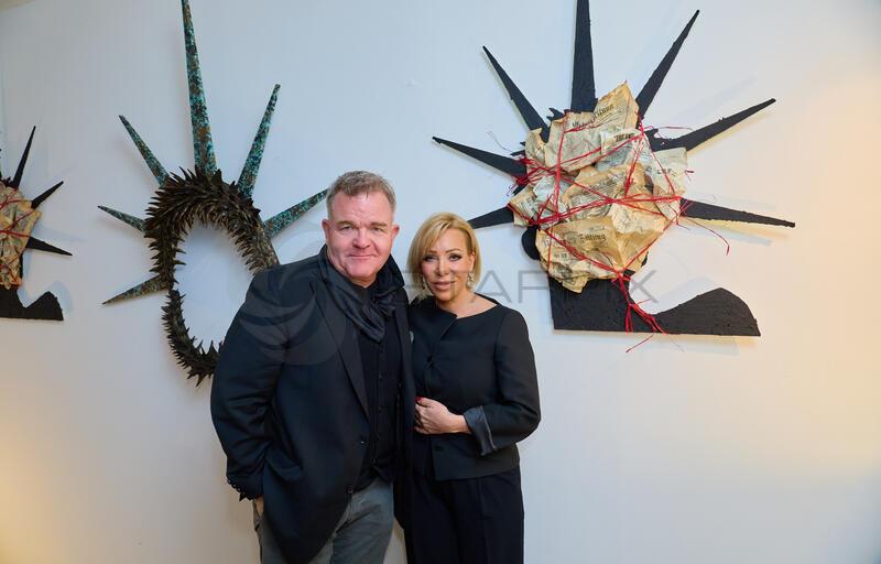 Copyright: Starpix / A. Tuma, 19.03.2026 Wien , Cornelius OBONYA Sabine WIEDENHOFER  , Preview Sabine Wiedenhofer "to all the fucking kings & queens" in der CA-Contemporary Galerie