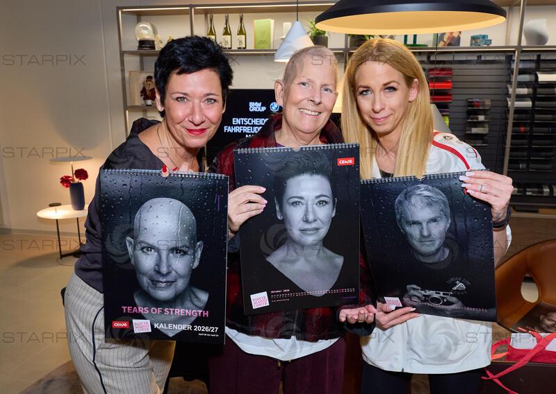 Copyright: Starpix / A. Tuma, 25.03.2026 Wien ,   Andrea HÄNDLER, Andrea KDOLSKY, Yvonne RUEFF,  Thema  „Tears of Strength: Hinter jeder Träne steckt Mut“ - Dancer against Cancer  Kalenderpräsentation 