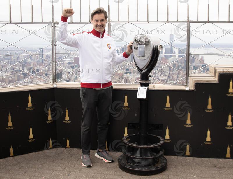 Portuguese Football Legends Vitor Baía and Adrien Silva Visit The Empire State Building
