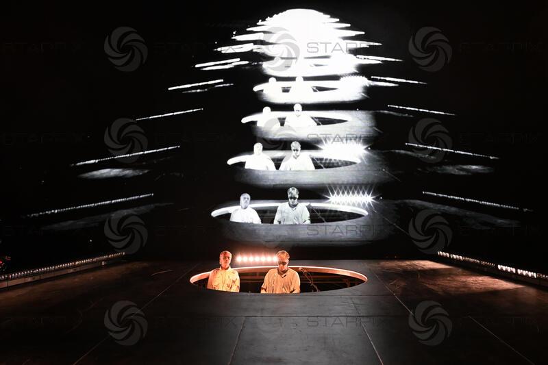 Basement Jaxx performing at Royal Albert Hall in London