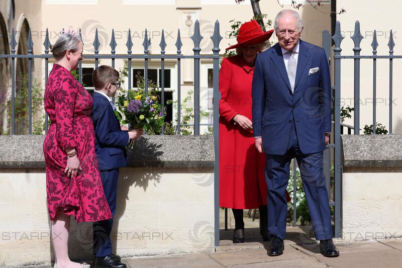 British Royals attend Easter Sunday church service