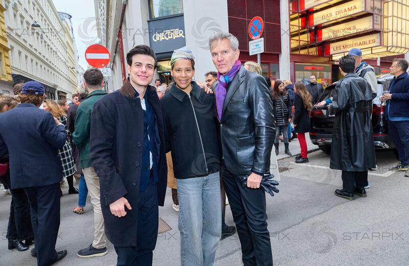 Copyright: Starpix / A. Tuma, 14.04.2026 Wien , Davide DATO,    Rebecca HORNER,, Alfons HAIDER, Screening von der 2. Staffel der Netflix Produktion "Crooks" im CineCenter Wien und Fest im Kaffee Alt Wien
