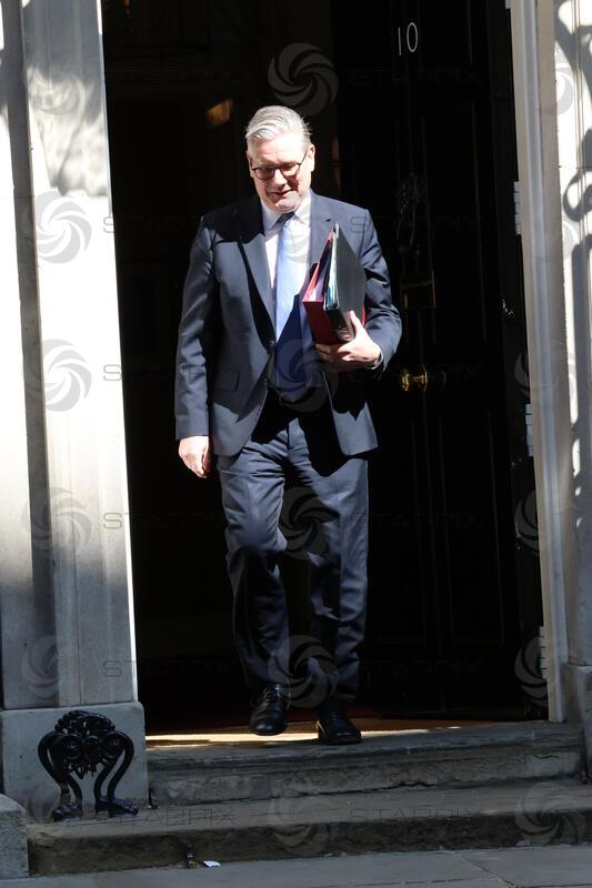 Keir Starmer Leaves Downing Street For PMQs