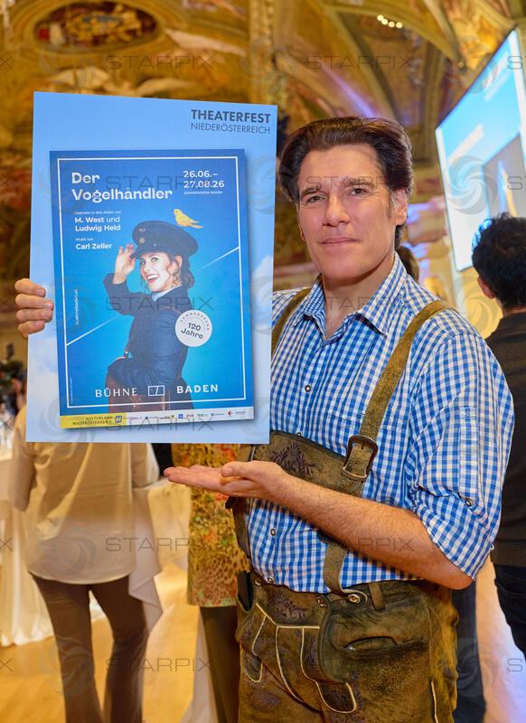 Copyright: Starpix / A. Tuma, 04.05.2026 Wien ,  Andreas LICHTENBERGER , (Der Vogelhändler - Bühne Baden), Programmpräsentation Theaterfest Niederösterreich 2026 im Palais NÖ Wien