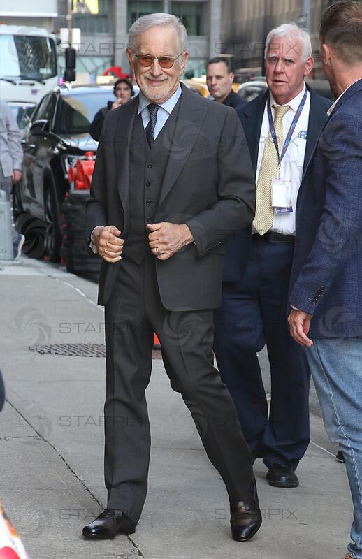 Steven Spielberg seen at The Late Show With Stephen Colbert