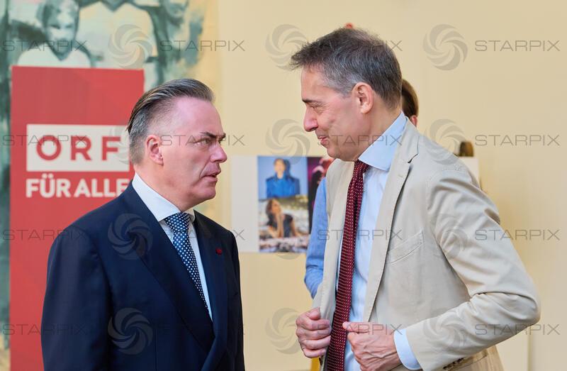 Copyright: Starpix / Alexander Tuma, 27.05.2026 Wien,  Daniel FROSCHAUER,  Bogdan ROSCIC,     Präsentation des ORF Kultursommer 2026 in der Factory im Künstlerhaus