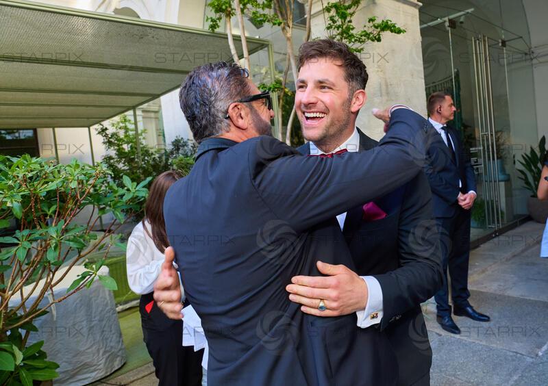 Copyright: Starpix / A. Tuma, 29.05.2026 Wien ,   Mauro MALOBERTI,  Ferdinand SEEBACHER,  Empfang in der Trattoria Martinelli und Red Carpet beim Grand Ballo Italiano im Palais Niederösterreich Wien