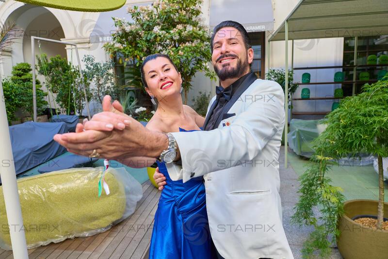 Copyright: Starpix / A. Tuma, 29.05.2026 Wien , Zoryana KUSHPLER , Clemens UNTERREINER,  ,  Empfang in der Trattoria Martinelli und Red Carpet beim Grand Ballo Italiano im Palais Niederösterreich Wien