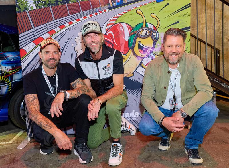 Copyright: Starpix / A. Tuma,  30.05.2026 Wien ,  Andi SCHWEIGER,  Max PFEIFFENBERGER,   Mike SÜSSER,    " art of cart " Charity Celebrity Race  in der Ottakringer Brauerei Wien