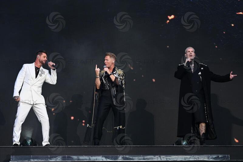 Boyzone performing at Emirates Stadium
