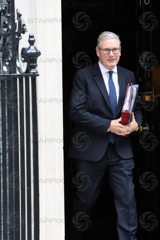 Keir Starmer Departs Downing Street for PMQs in London