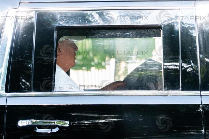 Trump Returns from a Golf Outing at his Club