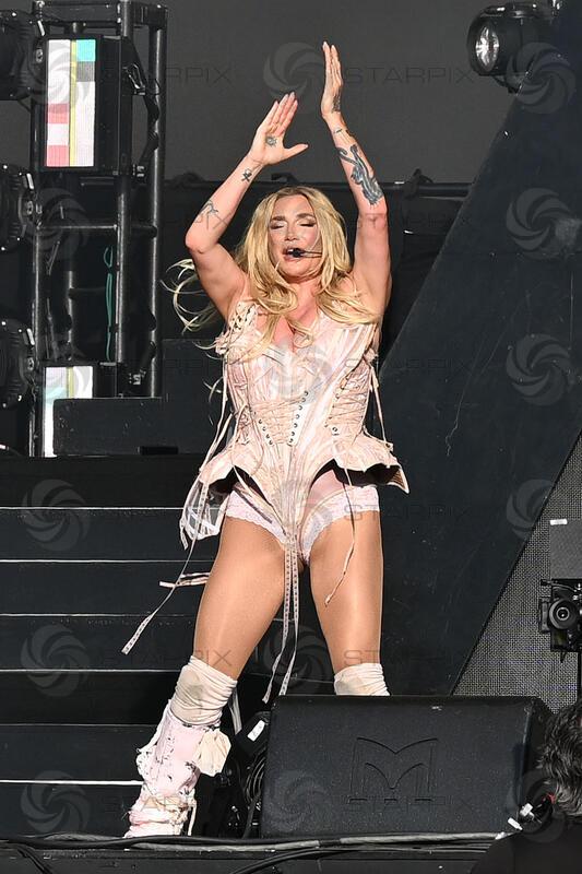Kesha performing at British Summertime in London