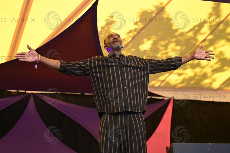 Lenny Henry performing at Latitude Festival