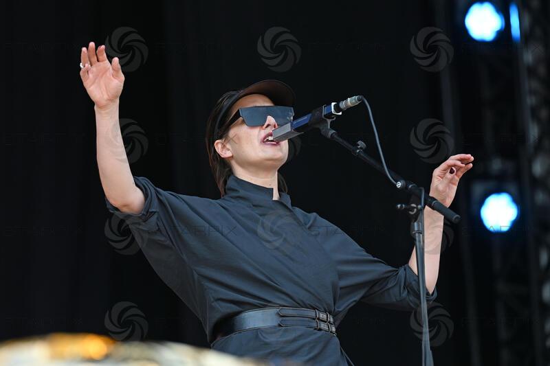 Cate Le Bon performing at Preston Park in Brighton