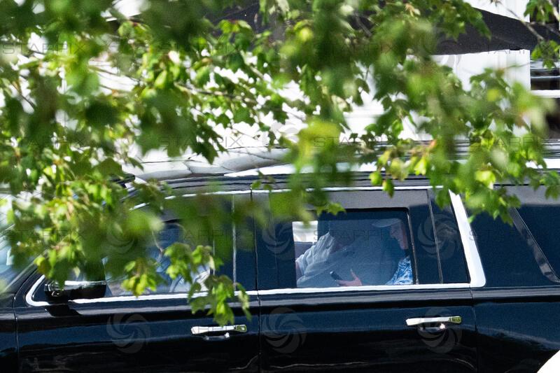Trump Departs Golf with Natalie Harp