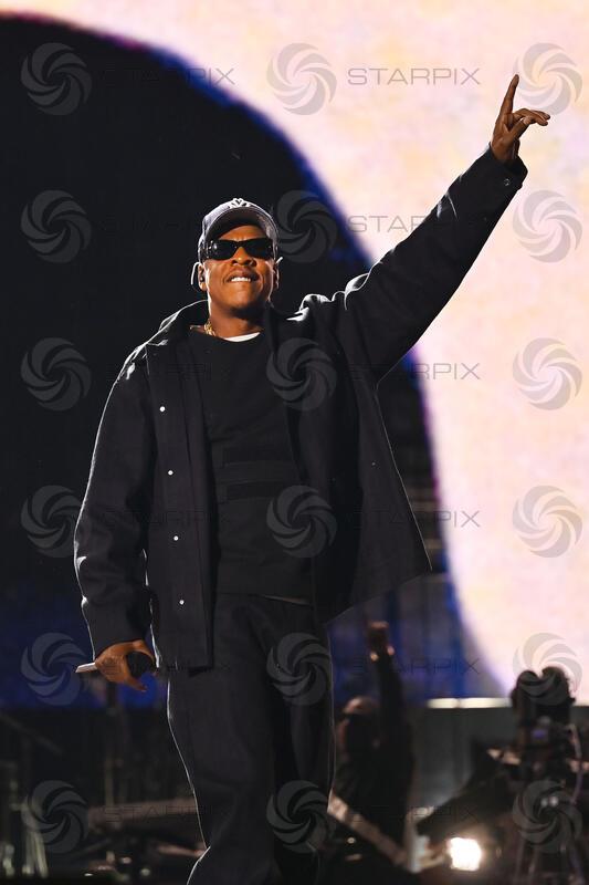 Jay-Z performing at Tottenham Hotspur Stadium
