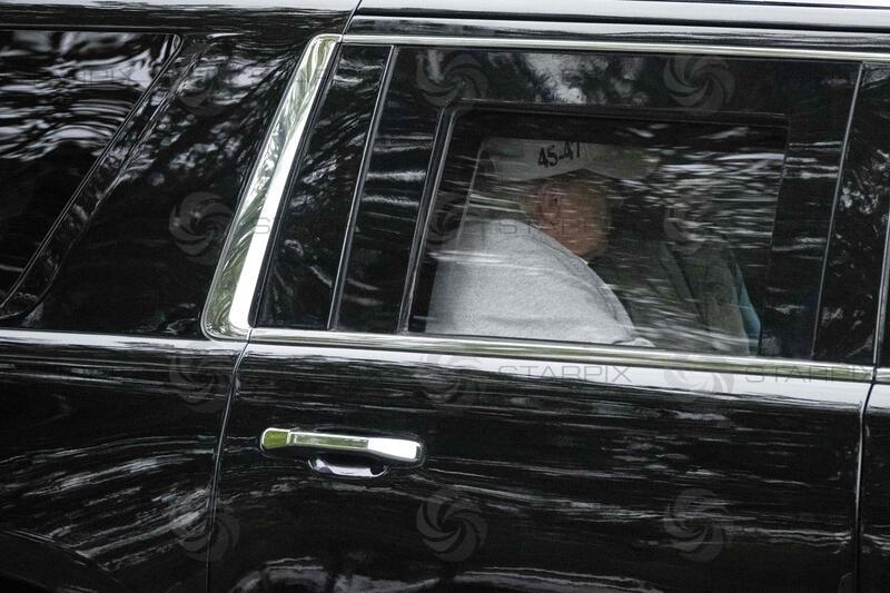 US President Donald J. Trump Departs Golf Club