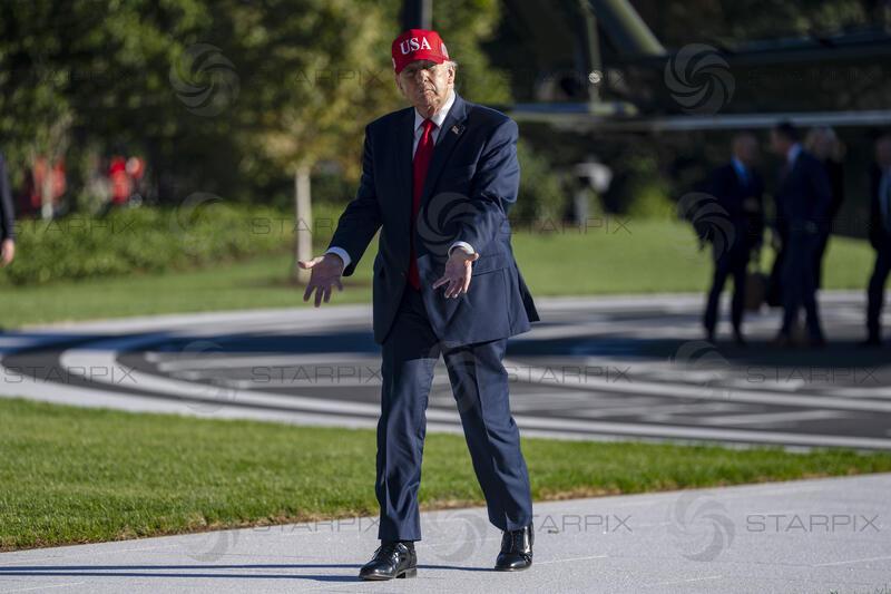 DC: Trump Arrives from Baltimore, MD