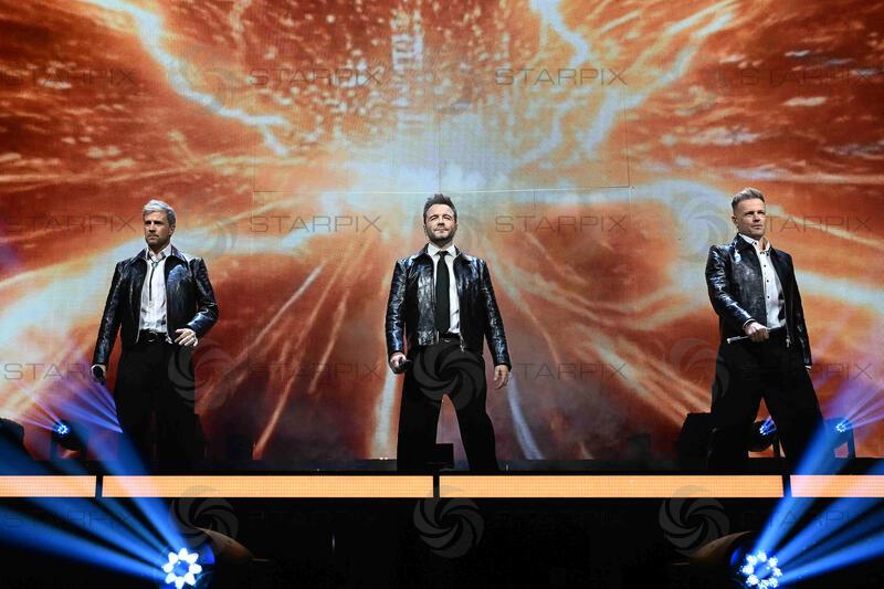 Westlife performing during the 25th Anniversary Tour