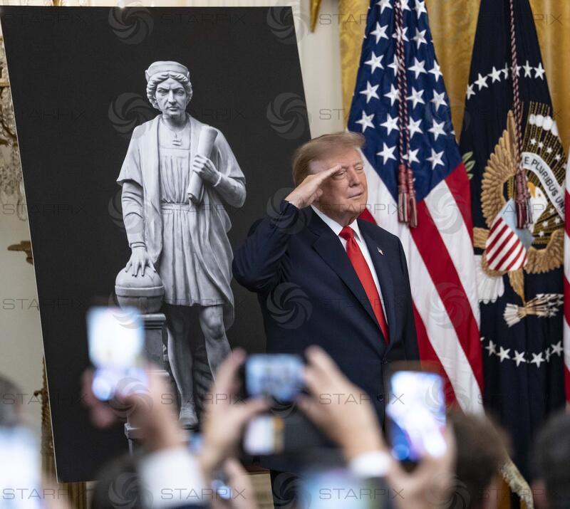 DC: Trump Hosts a Columbus Day Event at the White House