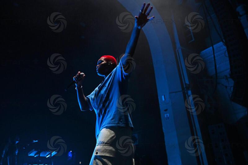 Arlo Parks performing at Brixton Academy